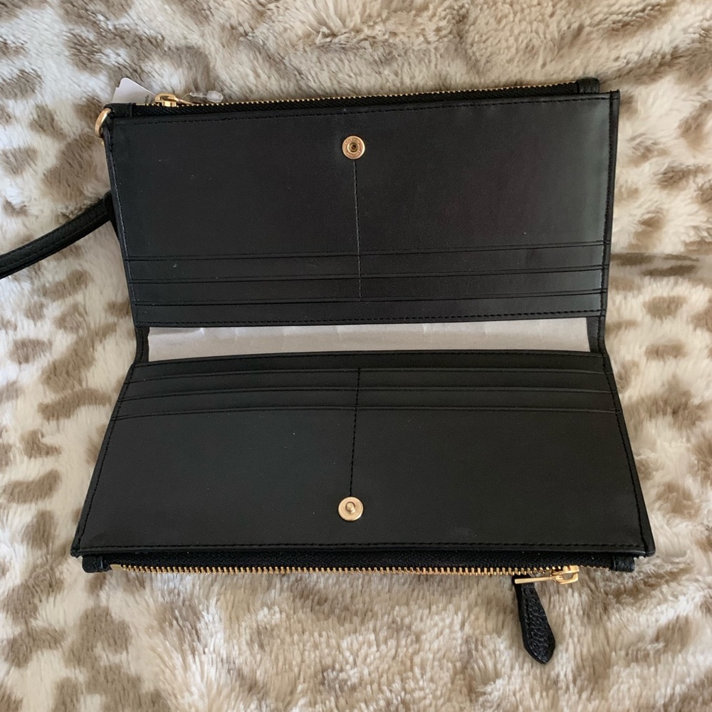 Coach black leather wallet